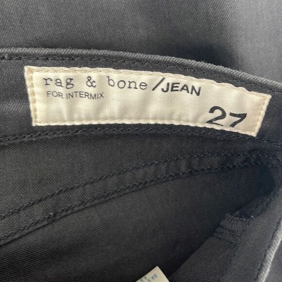 Rag & Bone Intermix Womens Skinny Zipper Capri Jeans Stretch‎ Black Size 27 - Picture 7 of 12